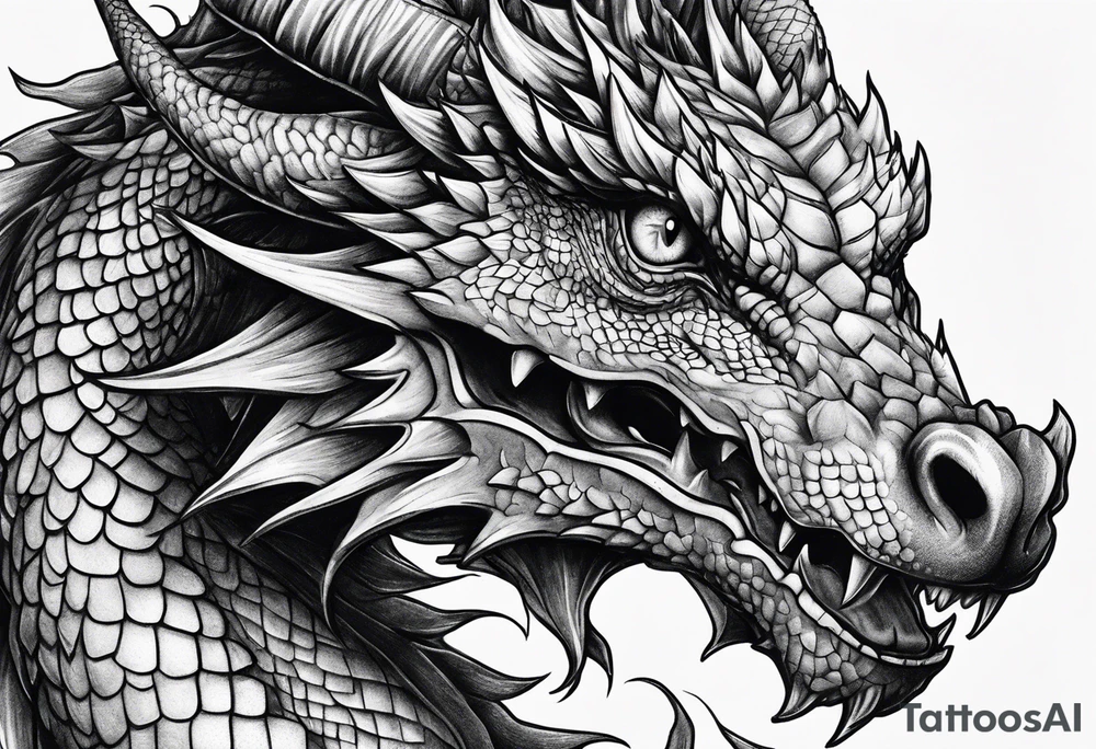 dead dragon tattoo idea