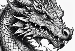 dead dragon tattoo idea