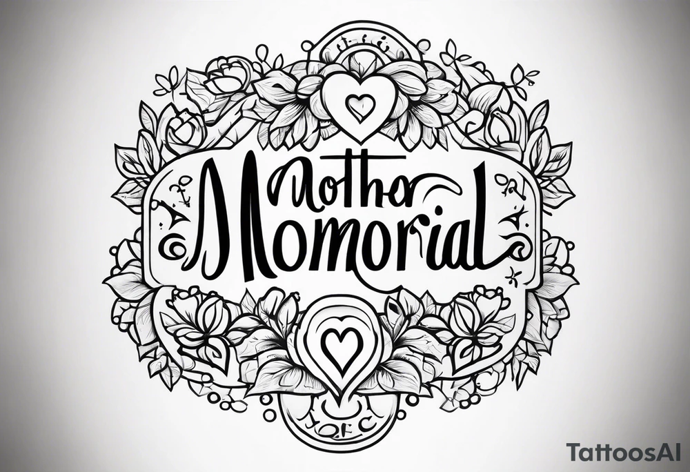 memorial for mother tattoo idea