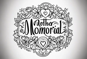 memorial for mother tattoo idea