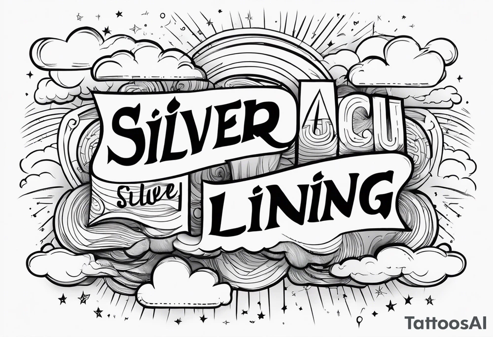 Every cloud has a silver lining tattoo idea