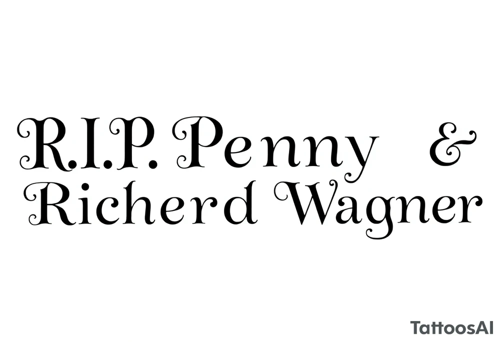 R.I.P. Penny & Richard Wagner tattoo idea