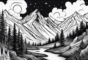 Mountain tattoo idea