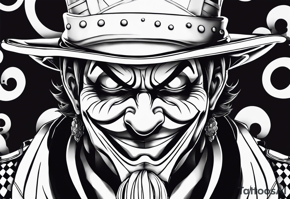 buggie the clown from the anime one piece tattoo idea