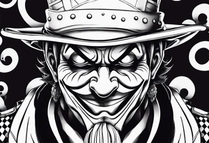buggie the clown from the anime one piece tattoo idea