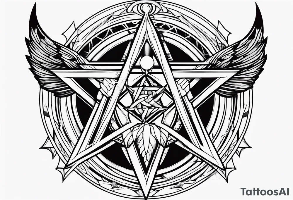 Pentagram Lilith symbol tattoo idea