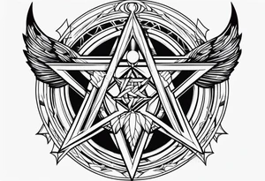 Pentagram Lilith symbol tattoo idea