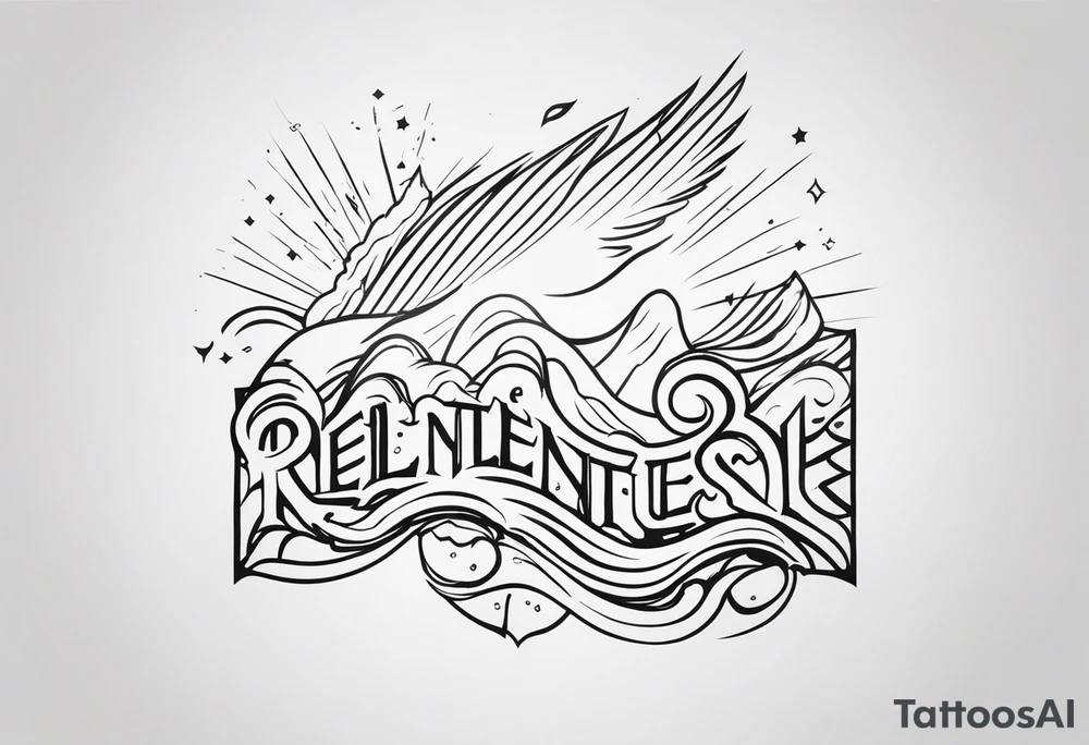 Would like a simple tattoo to include only the word relentless. tattoo idea