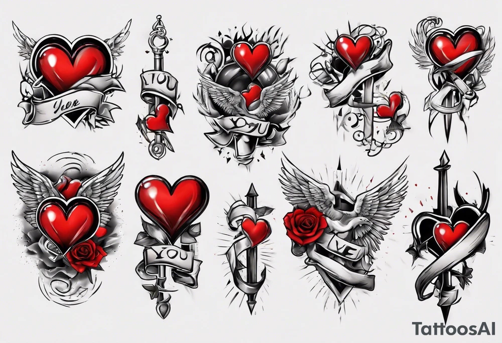 I LOVE YOU BANNER tattoo idea