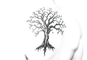 Irish shoulder tattoo, that is non-religious and has a Celtic tree tattoo idea