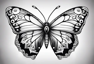 Borboleta com olho tattoo idea