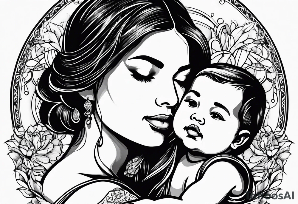 Motherwith 3 daughtersbaby tattoo idea