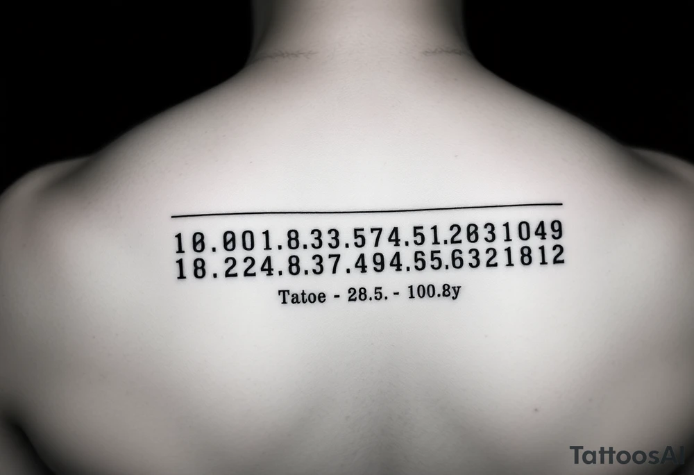 Morse code with location 
coordinates tattoo idea