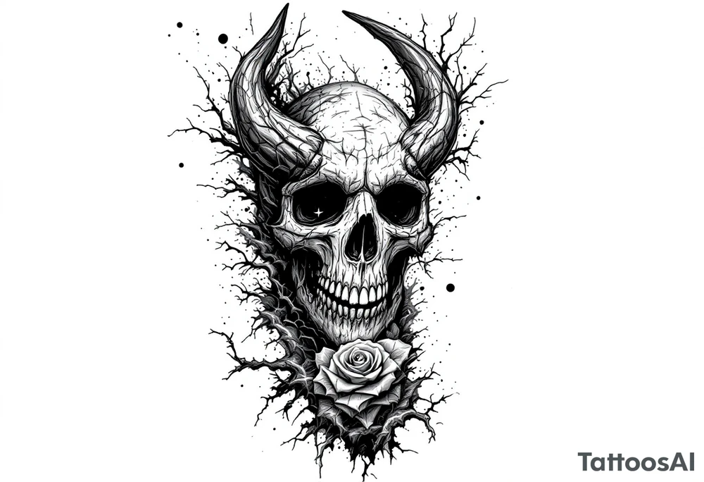 Create a horror themed sleeve tattoo in a realism style black and grey. tattoo idea