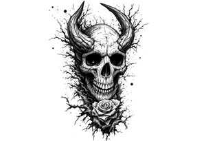 Create a horror themed sleeve tattoo in a realism style black and grey. tattoo idea