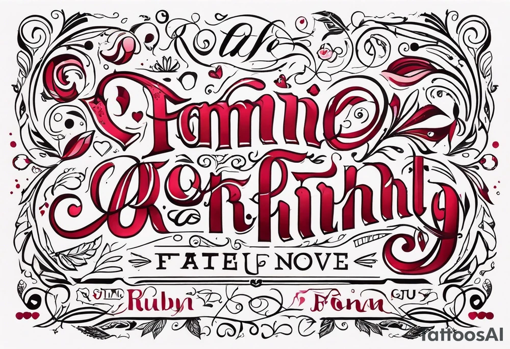Feminine font : Ruby tattoo idea