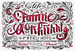 Feminine font : Ruby tattoo idea