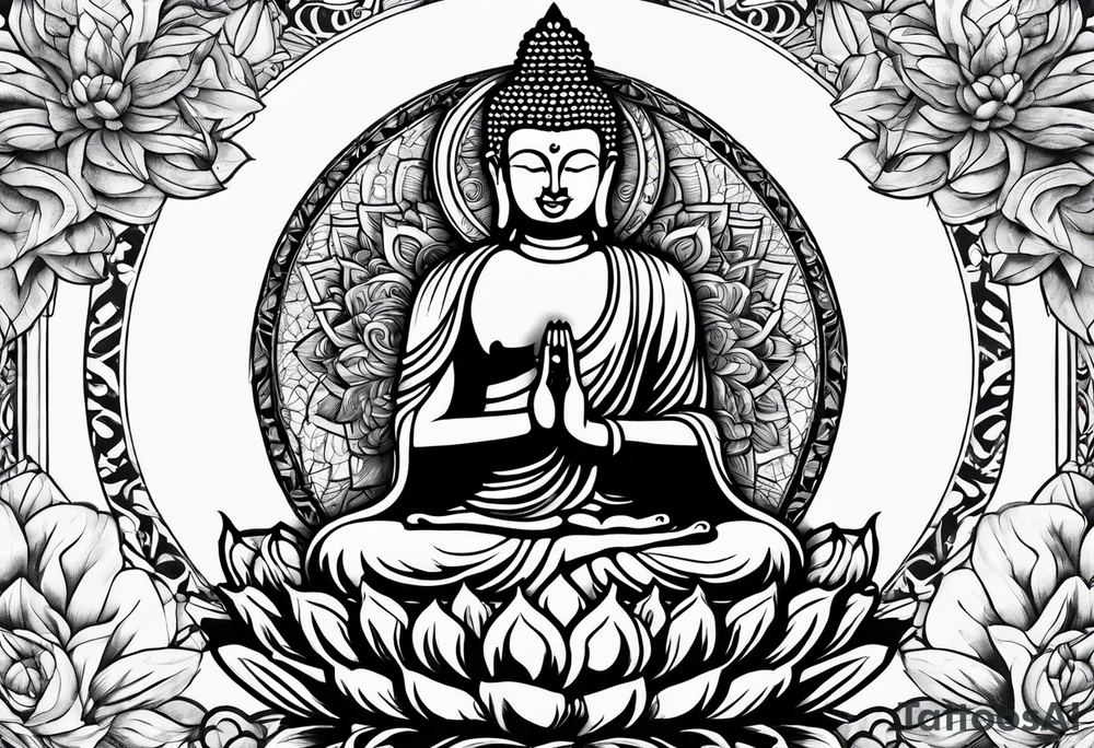 buddha hands tattoo idea