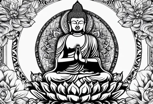 buddha hands tattoo idea