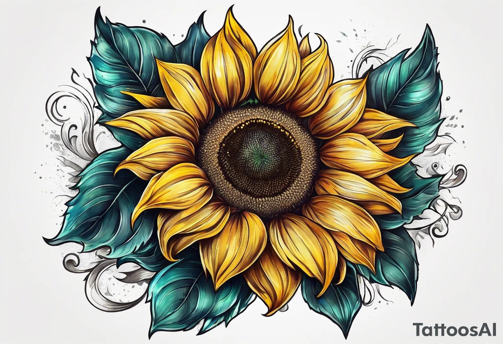 Sunflower tattoo idea