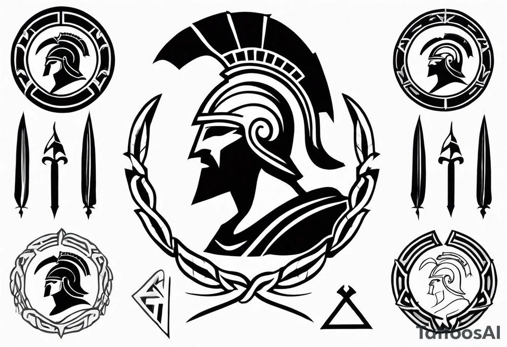 greek spartan symbol tattoo tattoo idea