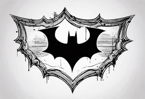 batman symbol, grunge, no circular tattoo idea