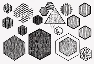 Geometric honey comb tattoo idea