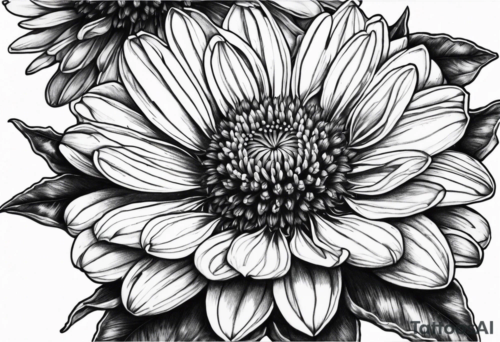 Indian blanket flower tattoo idea