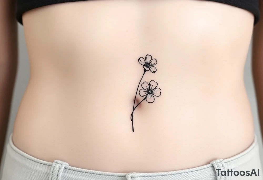 both january birth flowers that are dainty and fine line and small tattoo idea