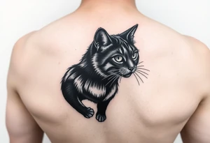 black cat tattoo idea