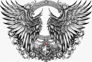 back tattoo with one angel wing and one devil wing tattoo idea