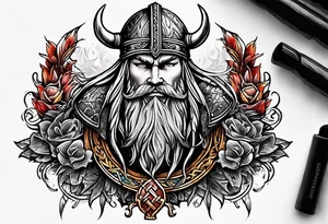 Viking weapons tattoo idea