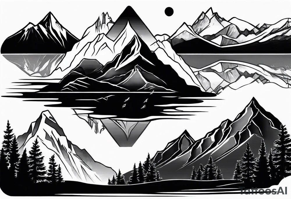 Small
Black
One Mountain 
Silhouette tattoo idea