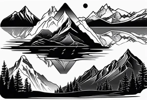 Small
Black
One Mountain 
Silhouette tattoo idea