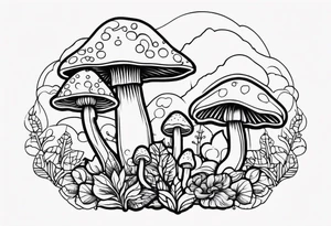 psychedelic mushroom tattoo idea