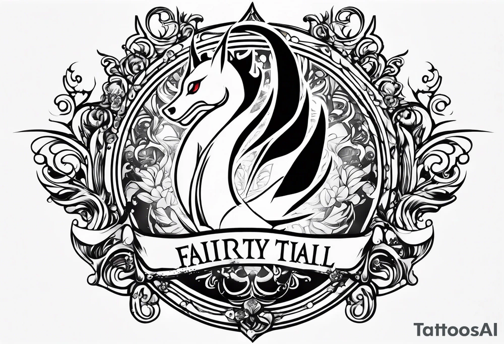 Fairy tail logo but as a fairy with a tail tattoo idea