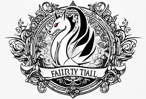 Fairy tail logo but as a fairy with a tail tattoo idea