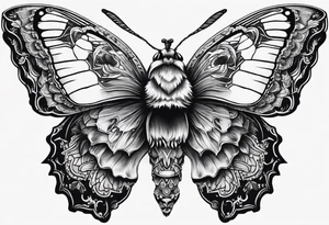 Butterfly to encorperate a skull and a rams head like a death moth tattoo idea