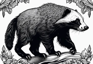 honey badger climbing over shoulder
, claws tattoo idea