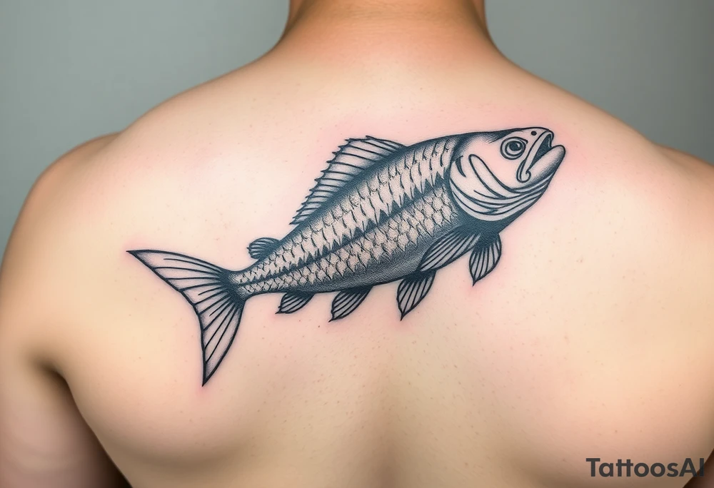 Only using the word picses creat a unique image with fishes tattoo idea