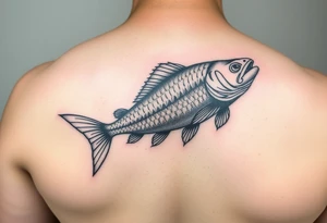Only using the word picses creat a unique image with fishes tattoo idea