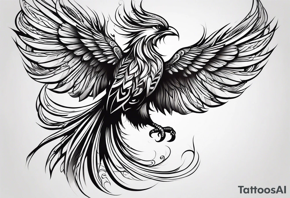 Phoenix bird for arm tattoo idea