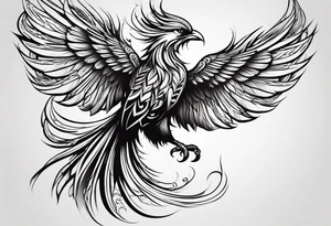 Phoenix bird for arm tattoo idea