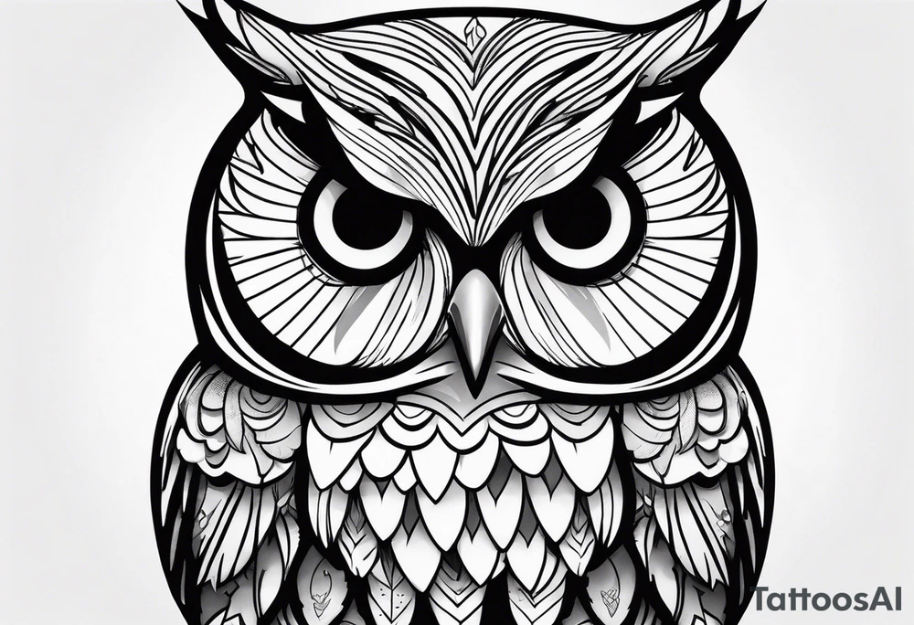 Owl close up tattoo idea