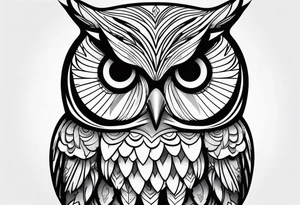 Owl close up tattoo idea