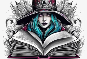 wraith coming out of a book tattoo idea