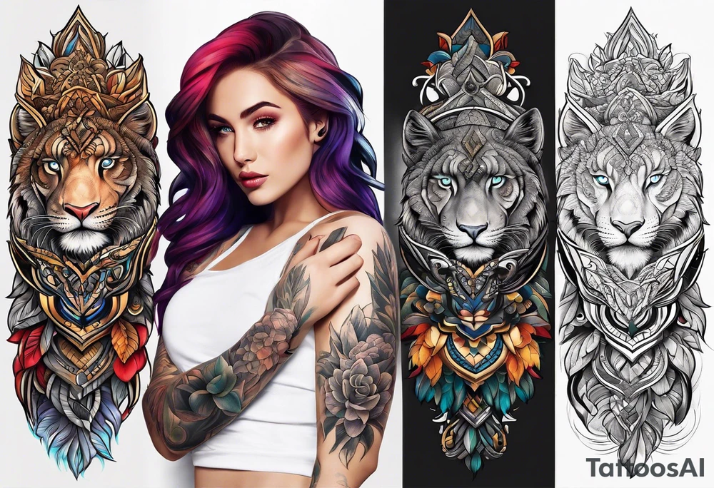 strength and beauty tattoo idea