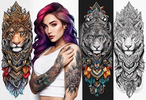 strength and beauty tattoo idea