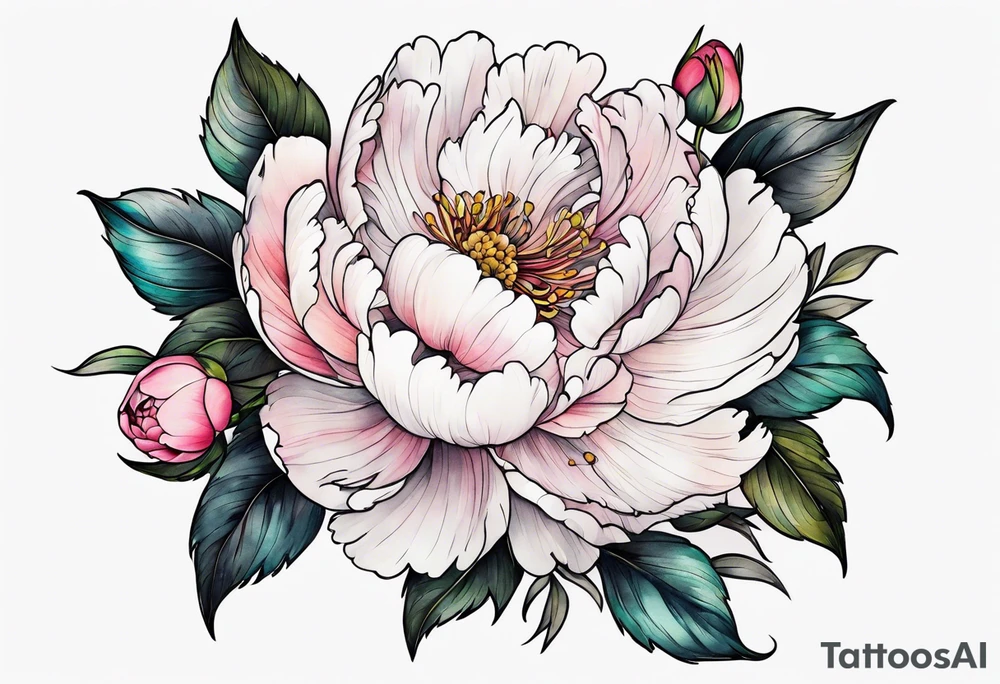 Peony tattoo idea