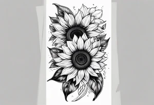 Sunflower sleeve tattoo idea